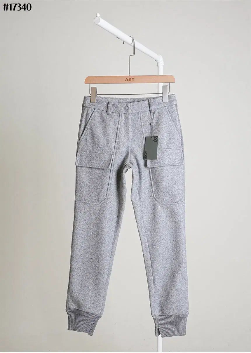 レディースゴルフウェア ウール ブレンド テーパード カーゴ ポケット ジョガー パンツ