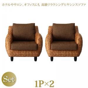 スタンダードソファ デザインソファ ホテルやサロン、オフィスにも 高級リラクシングヒヤシンスソファ ソファ2点セット 1P×2