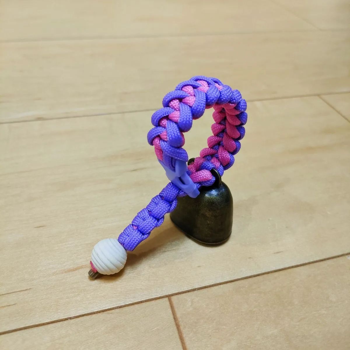 【31.8mm】自転車用ベル(熊鈴)トレンディベル【パープル×ピンク】No.6