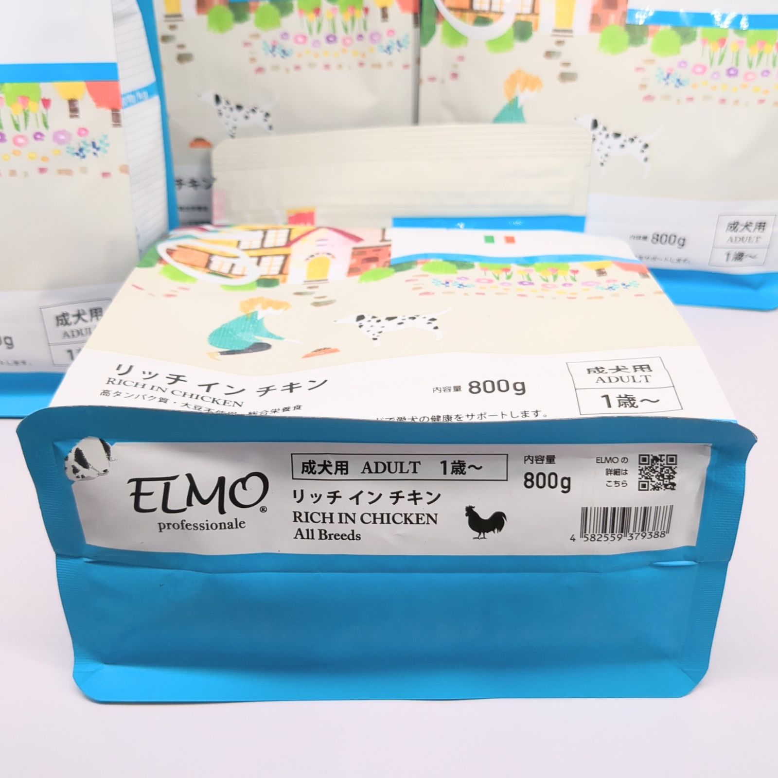ELMO エルモ リッチインチキン 成犬用 800g×4袋 合計3.2kg
