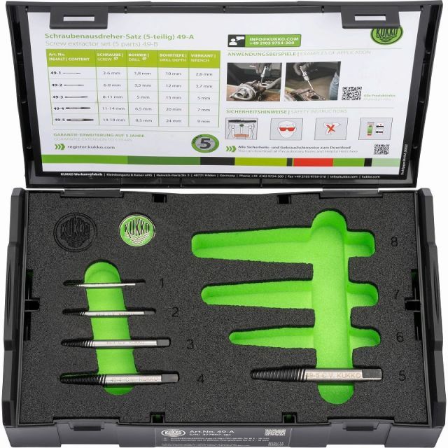 クッコ KUKKO スクリューエキストラクターセットM3－M24 6本組 49-B 49B