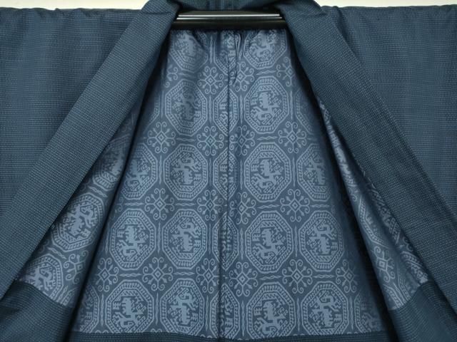 平和屋着物●男性　本場大島紬　アンサンブル　長羽織　亀甲柄　本武特製　証紙付き　正絹　逸品　DAAS3959ps 平和屋着物○男性 本場大島紬 アンサンブル 長羽織 亀甲柄 本武特製