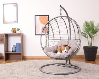 ペット用ハンギングチェア 半円 GY