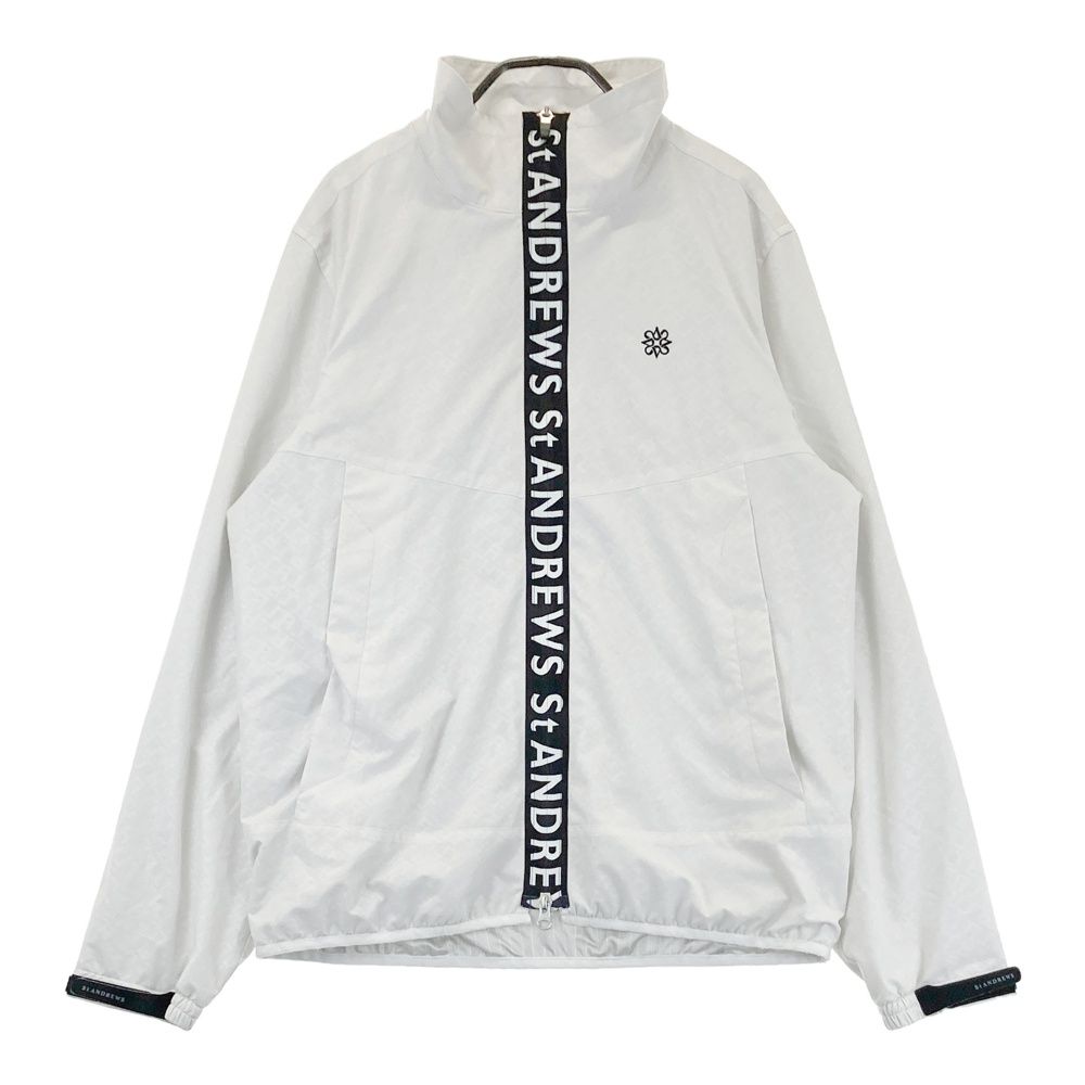 サイズ L ST ANDREWS セントアンドリュース 蓄熱 ジップジャケット 総柄 ホワイト系 240101511932 ゴルフウェア メンズ ストスト