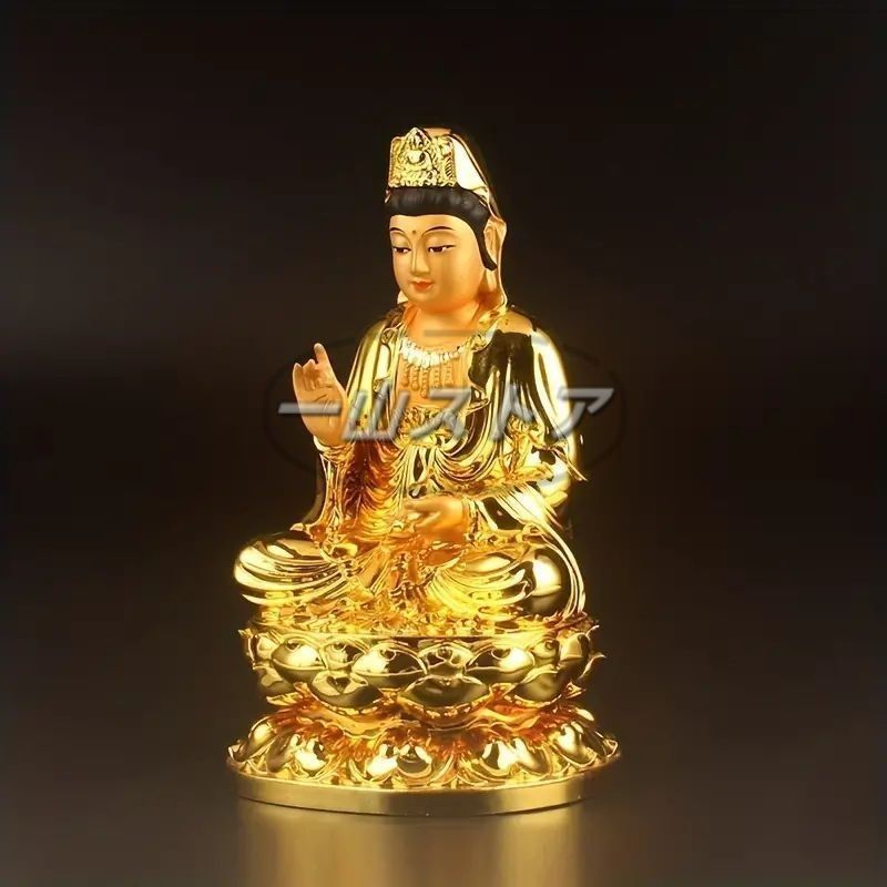 觀音菩薩小佛像、樹脂鍍金手工藝品車飾、觀音如來吉祥佛飾品觀音