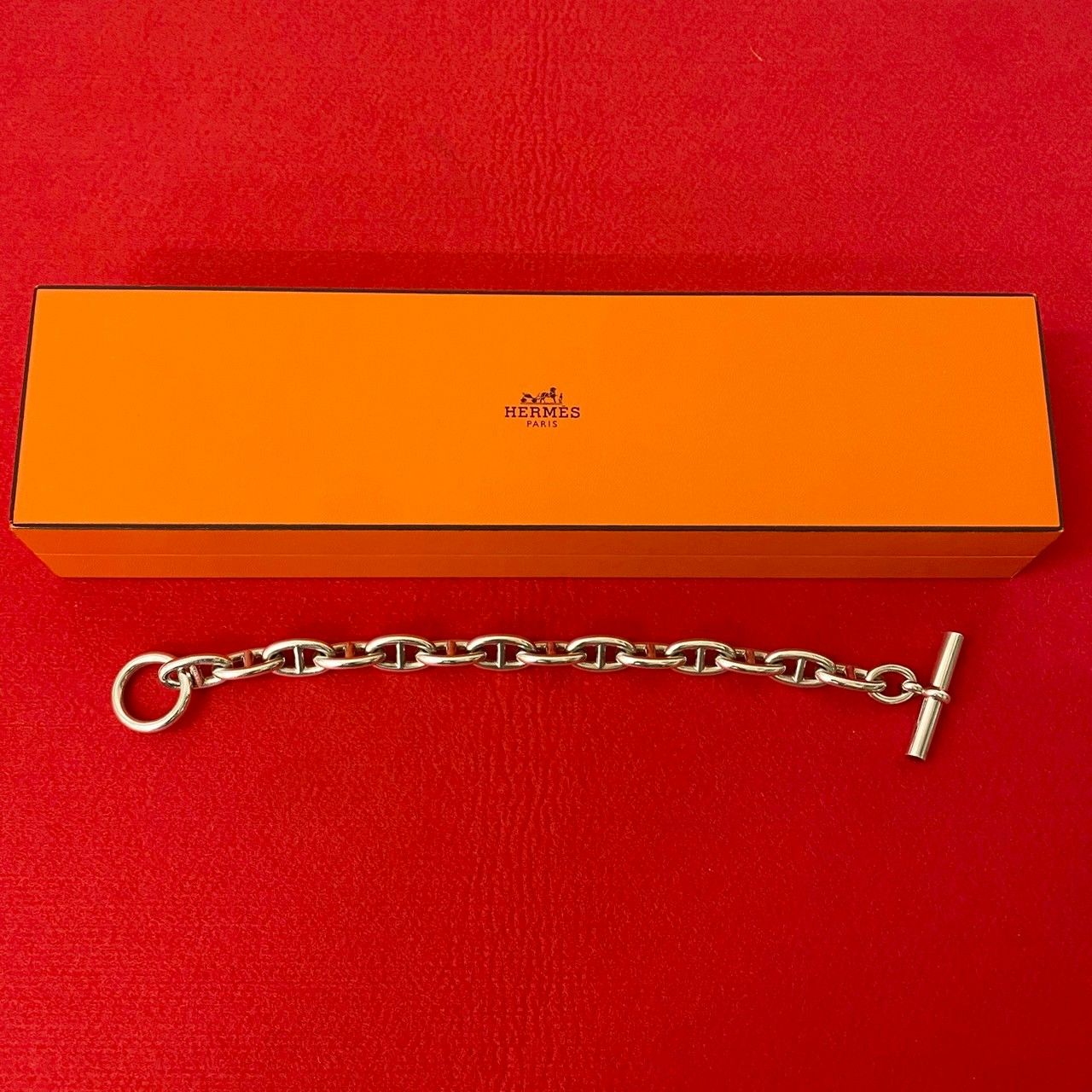 HERMÈS シェーヌダンクルGM14　箱付き 極 美品 箱付き HERMES エルメス シェーヌダンクル GM 14コマ