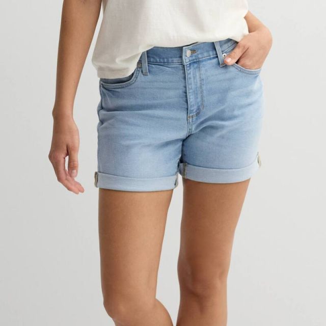 【送料無料】 ソノマ レディース ハーフパンツ・ショーツ ボトムス Petite Sonoma Goods For Life Mid Rise Roll Cuff Shorts Light Wash