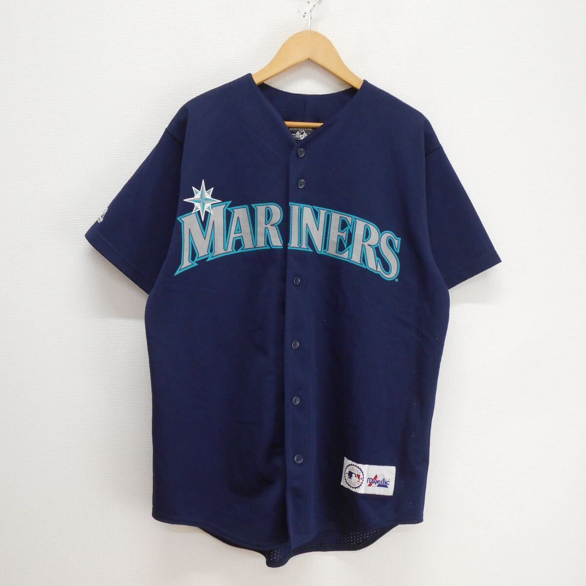 majestic マジェスティック ゲームシャツ ベースボール MLB SEATTLE MARINERS シアトル マリナーズ USA製 M 10114245