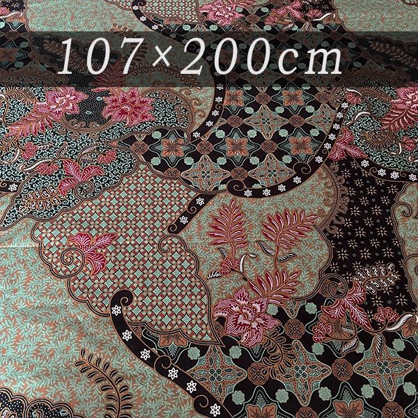 インドネシアの更紗 バティック インドネシア伝統工芸品バティック/ジャワ更紗 布/生地No.67