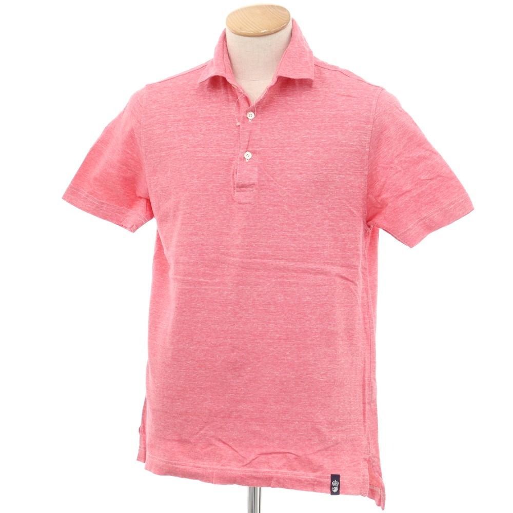 【中古】ドルモア DRUMOHR コットンリネン 半袖ポロシャツ ピンク【サイズXS】【メンズ】