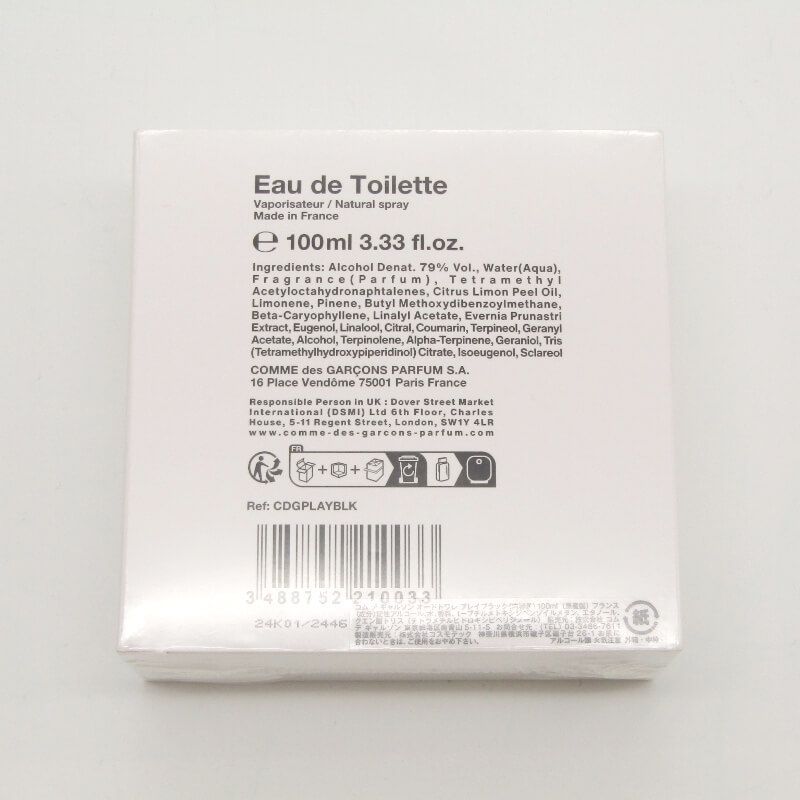 COMME des GARCONS PARFUMS コムデギャルソン 香水 プレイ ブラック オードトワレ 100ml PLAY BLACK 28011089