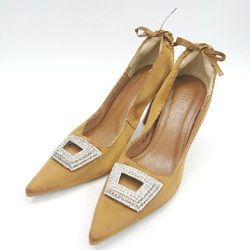 ◇ ⊇ YELLO イエロ レースアップデザイン ピンヒール サイズM