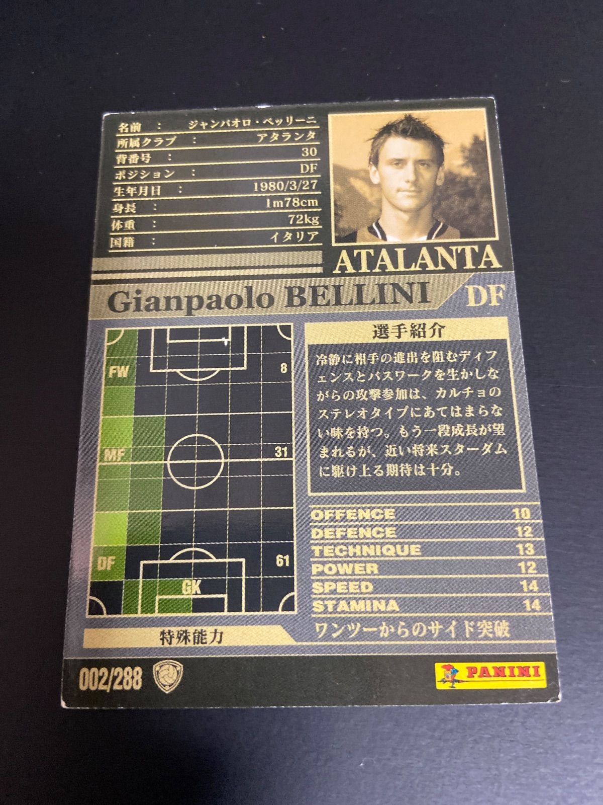 wccfセリエＡ 2002-03 Panini WCCF Serie A Superstars #IS01 Sebastien Frey