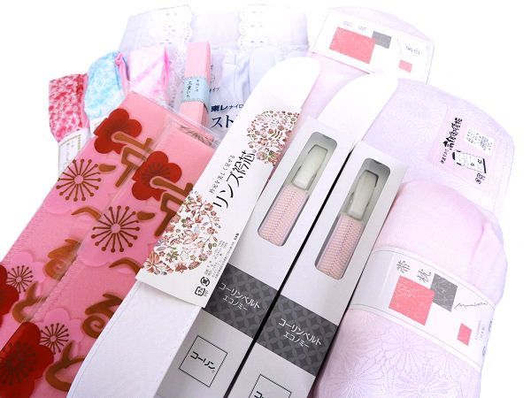 着物美人 み スリップ 肌着 LL 2L XL 足袋 帯板 後板 帯枕 伊達締め 腰紐 コーリン 襟芯 三重紐 振袖 着物 和服 和装小物 振袖用 インナー 着付け小物 14点セット m328853