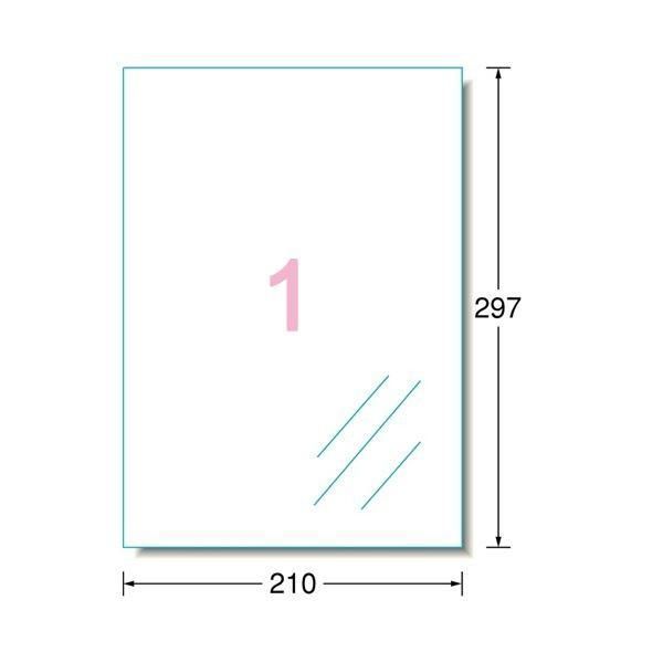 まとめ）エーワン レーザープリンターラベル 光沢フィルム 透明 A4