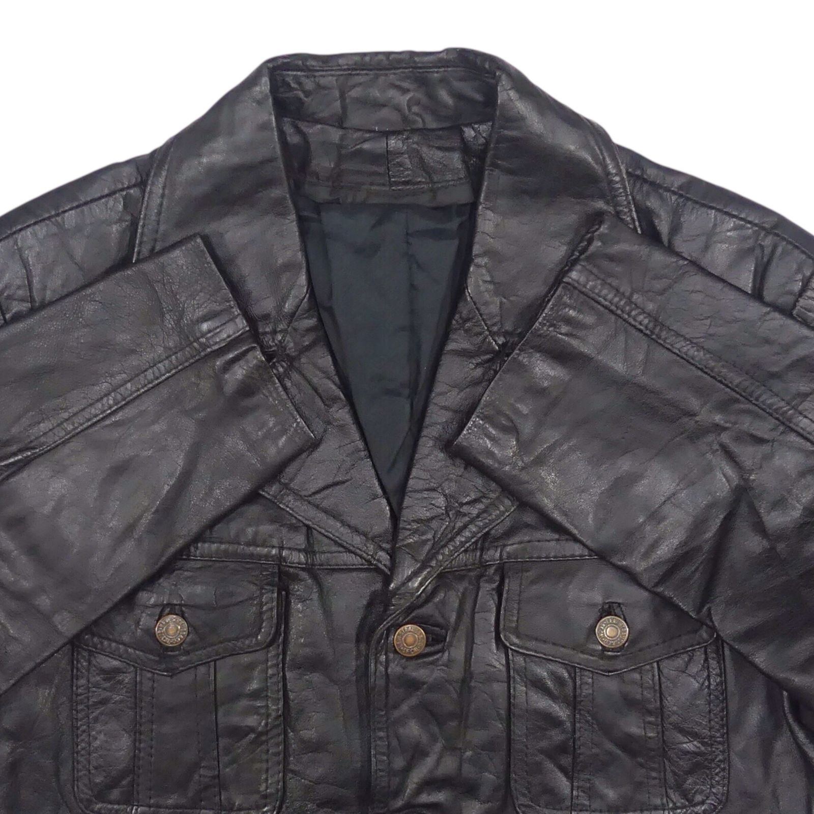 Levi's リーバイス テーラードジャケット レザー M 本革 メンズ 黒