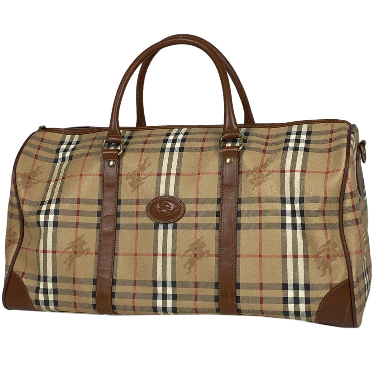 【ジャンク品】BURBERRY ボストンバッグ チェック柄 ジャンク品】BURBERRY ボストンバッグ チェック柄