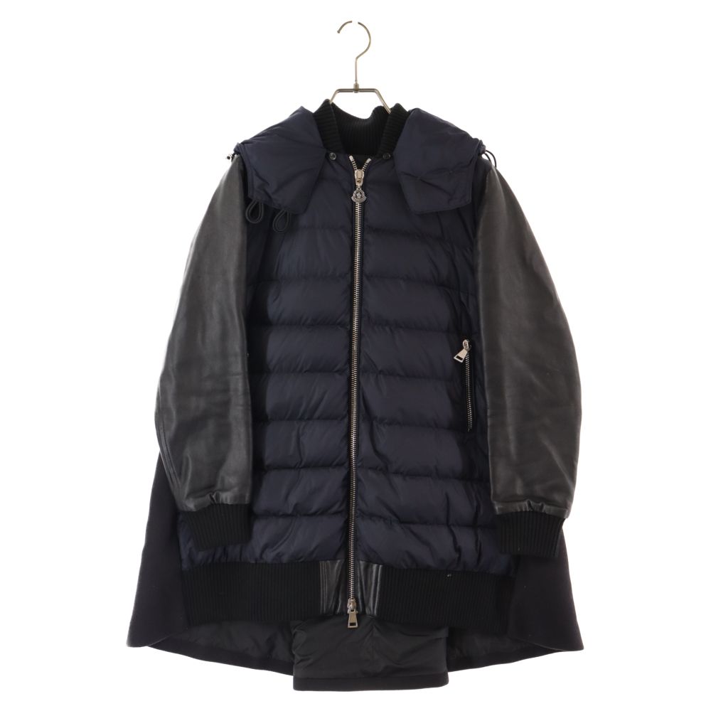 Moncler モンクレール　Blois レザー、ウールとダウンコンビが素敵! MONCLER (モンクレール) 15AW BLOIS ブロイス レザースリーブ ウール
