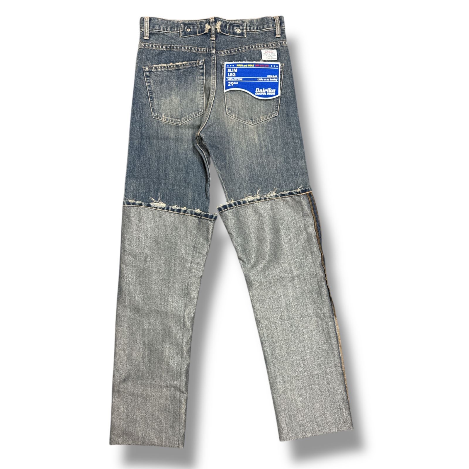 参考上代66000円 未使用品 DAIRIKU 24AW Super Long Lame Denim Pants