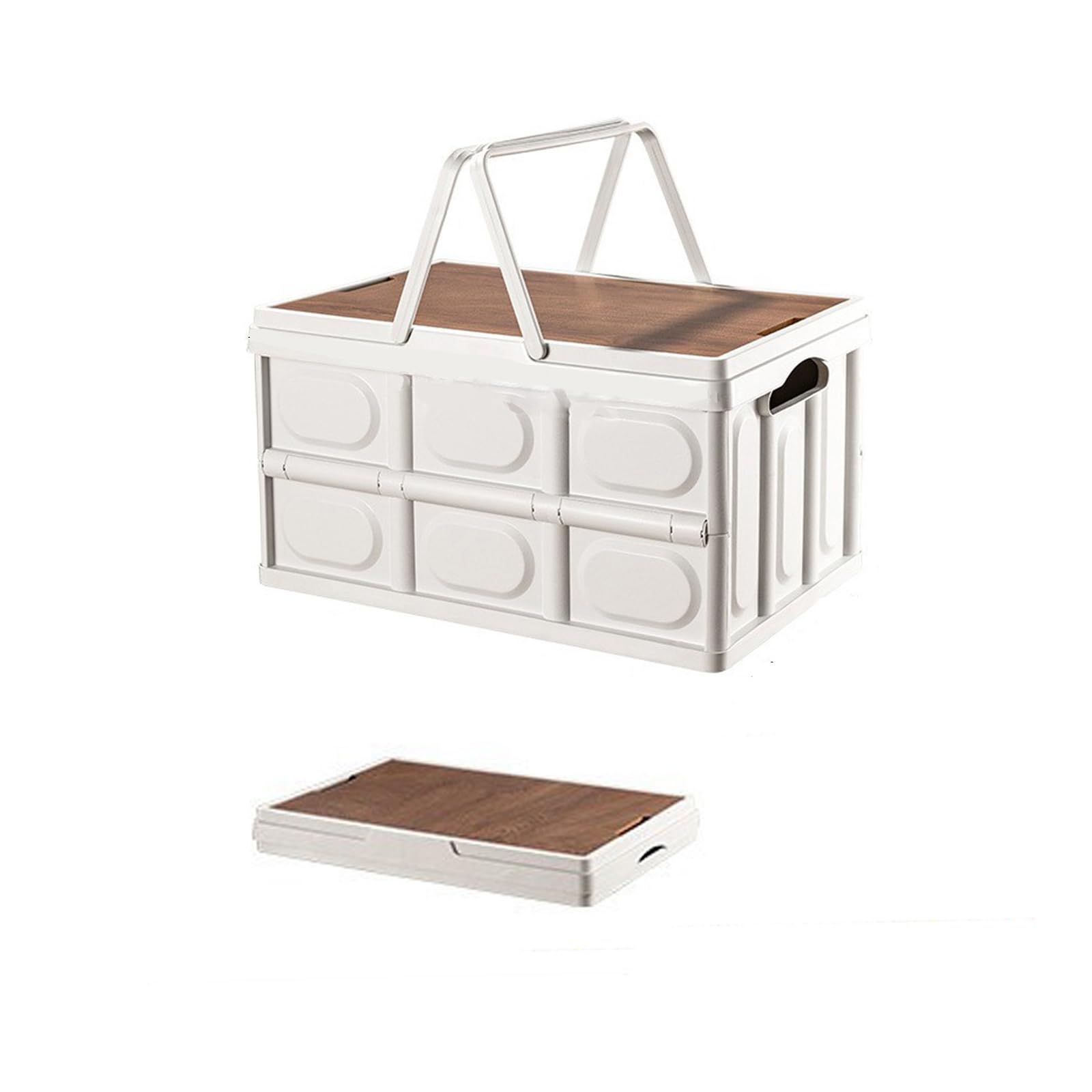 折りたたみ 35L 持ち手 収納ボックス キャンプ用品 収納ボックス アウトドアボックス コンテナ ボックス 折り畳み キャンプ キャンプ ボックス 収納ボックス 蓋付き コンテナボックス Yoseka 