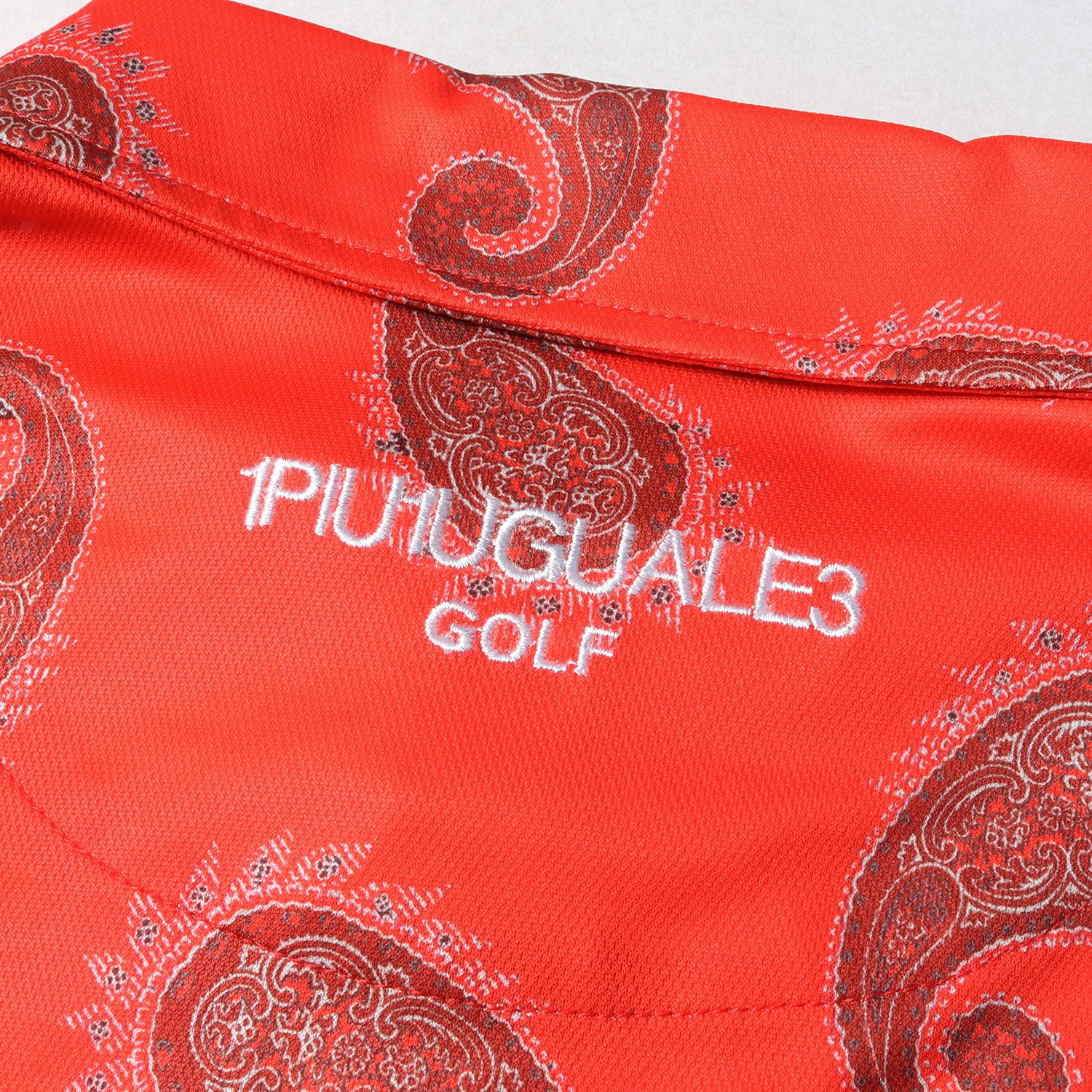 1PIU1UGUALE3 GOLF バンダナペイズリー柄半袖ポロシャツ 定価30