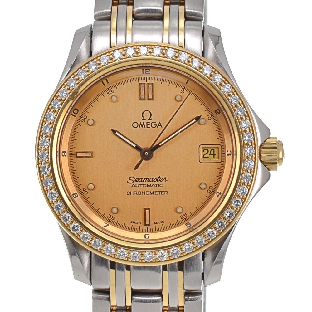 オメガ OMEGA 268.1501 シーマスター 120M SS/K18YG ダイヤ
