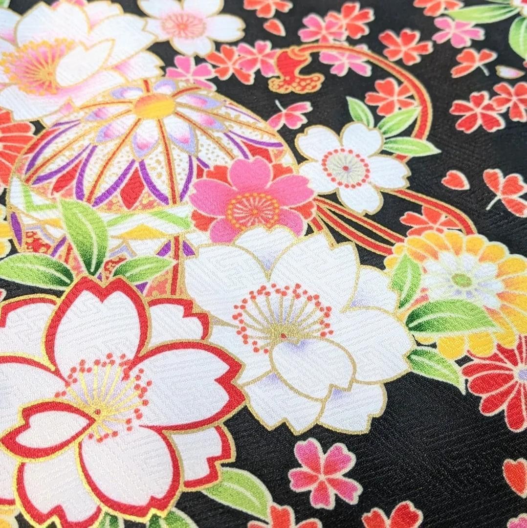 女の子 七五三 3歳 被布 着物セット 黒 白 古典 桜 鞠 s17 女の子 七五三 3歳 被布 着物セット 黒 白 古典 桜 鞠 s17 女の子 七五三 3