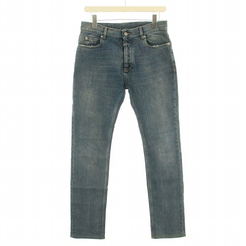 メゾンマルジェラ 10 Maison Margiela 10 デニムパンツ ジーンズ ボタンフライ ダメージ加工 29 青 ブルー /BB