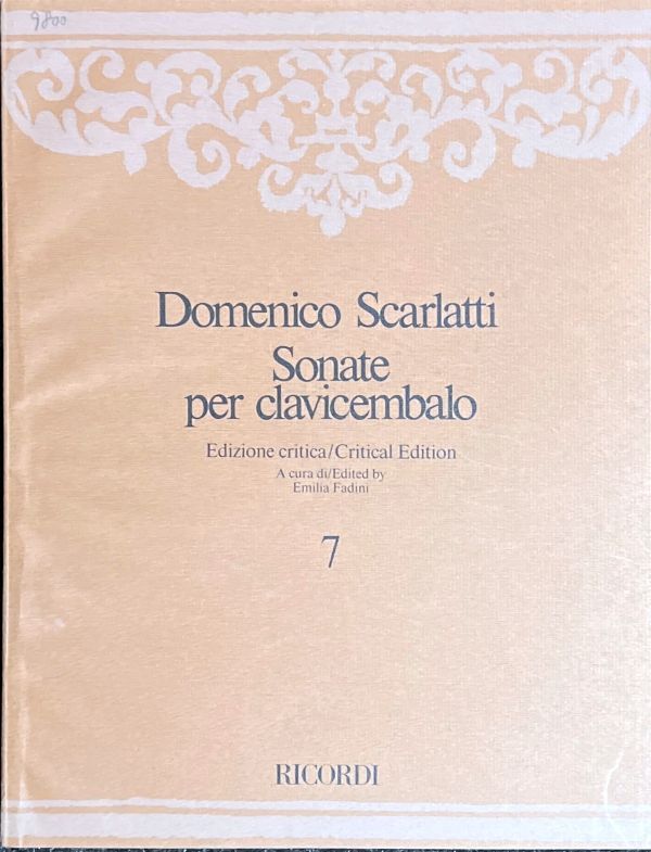 スカルラッティ クラヴィチェンバロ・ソナタ 第7巻 (ピアノソロ)輸入楽譜 Scarlatti Sonate per Clavicembalo 洋書
