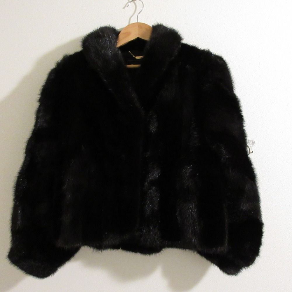 ランブルトン ファーコート 毛皮 アウター ミンク ショート 13 2L 黒