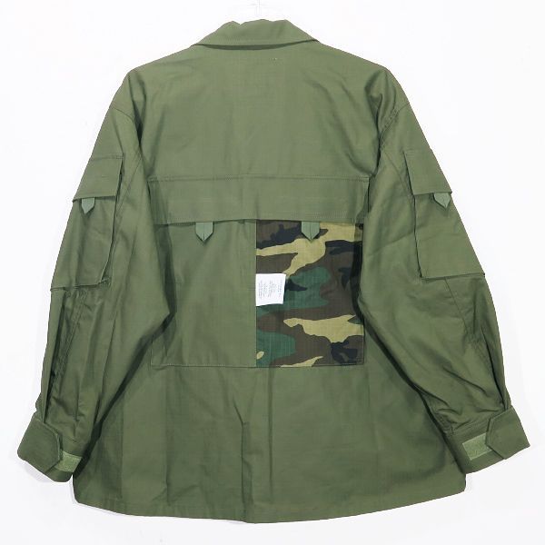 WTAPS ダブルタップス 21AW MODULAR/LS/COTTON.RIPSTOP 212BRDT-SHM03 モジュラー ロングスリーブ コットン リップストップ シャツ 長袖 オリーブドラブ サイズ01(S)