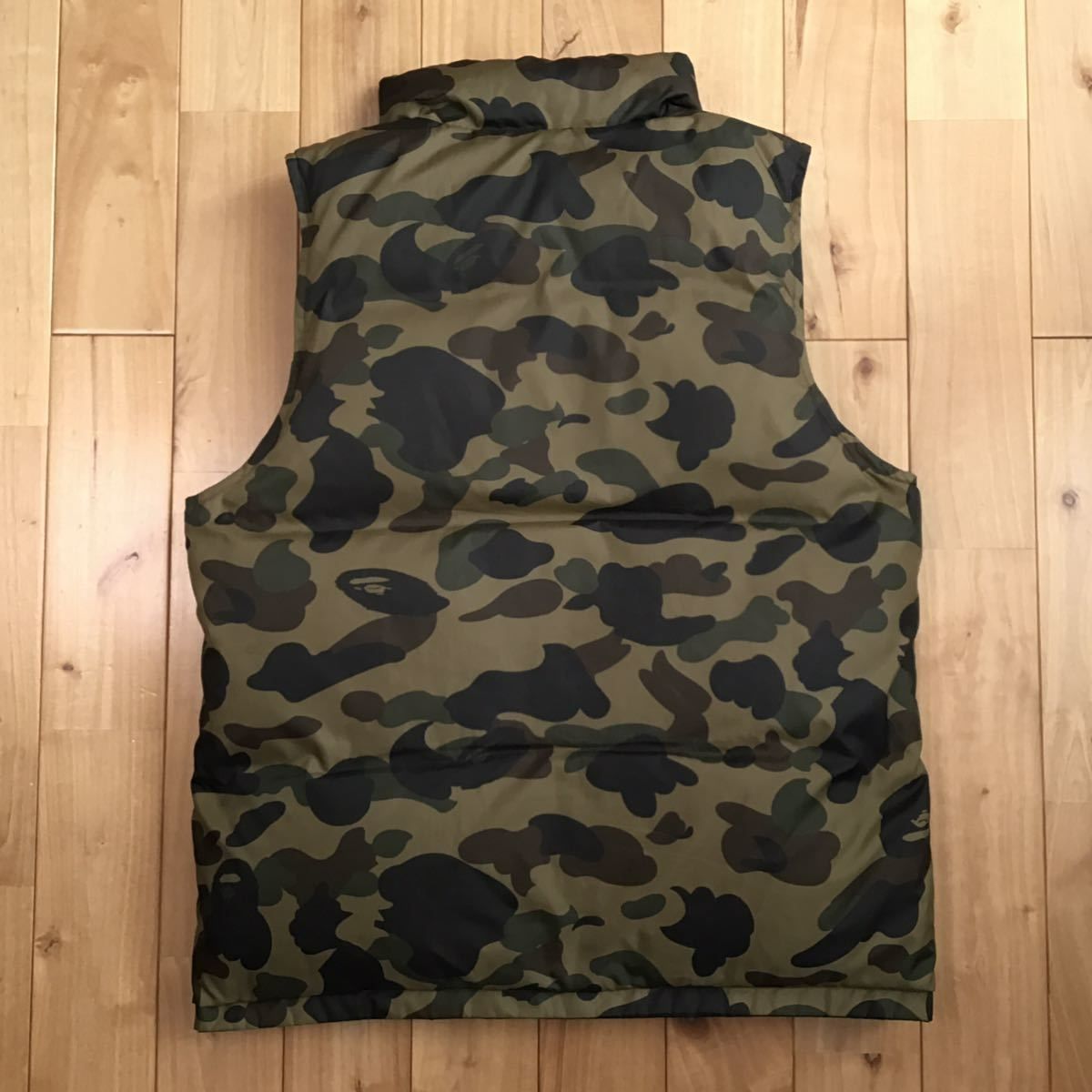 ☆リバーシブル☆ ダウンベスト 1st camo green × black Lサイズ a