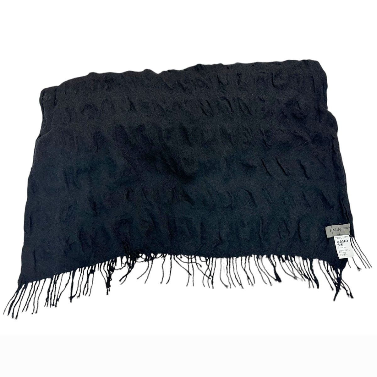 Yohji Yamamoto pour homme 20 AW SHRINK RESIST WOOL PLAID MUFFLER ウール大判マフラー ストール HR-L 03-169