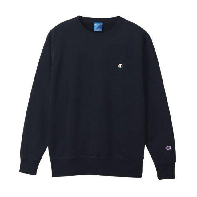 HANES ヘインズ CREW NECK SWEATS ネイビー Lサイズ C3-XS050 370 | スポーツ 運動 ウエア ウェア 服 衣類 トップス ロングスリーブ 長袖 着心地 コットン 綿 スウェット ポリエステル 形状安定 ロゴ リサ