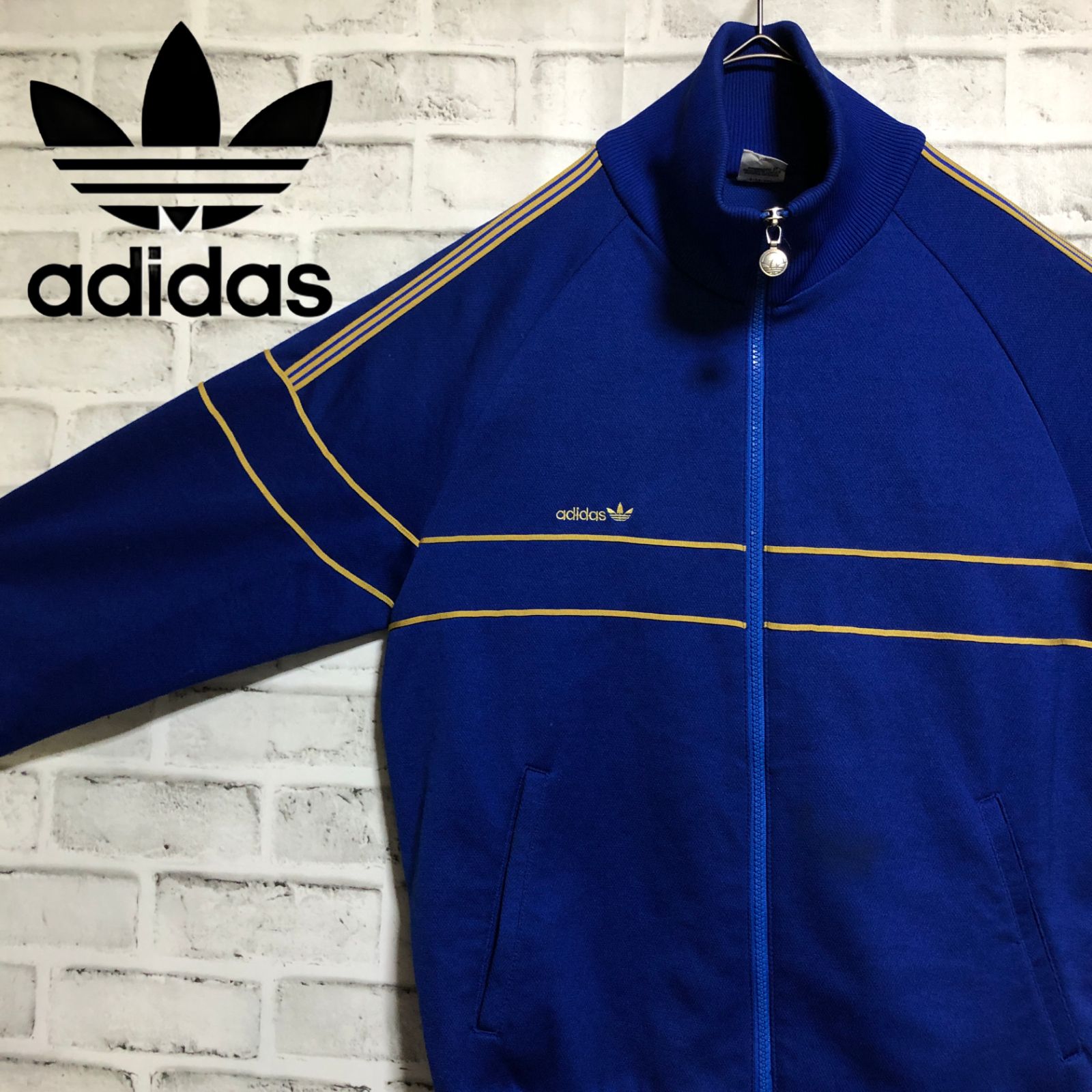 80s adidas トラックジャケット 西ドイツ製 TECHNO トレファイル 希少XL⭐️80s adidas トラックジャケット/ジャージ 西ドイツ