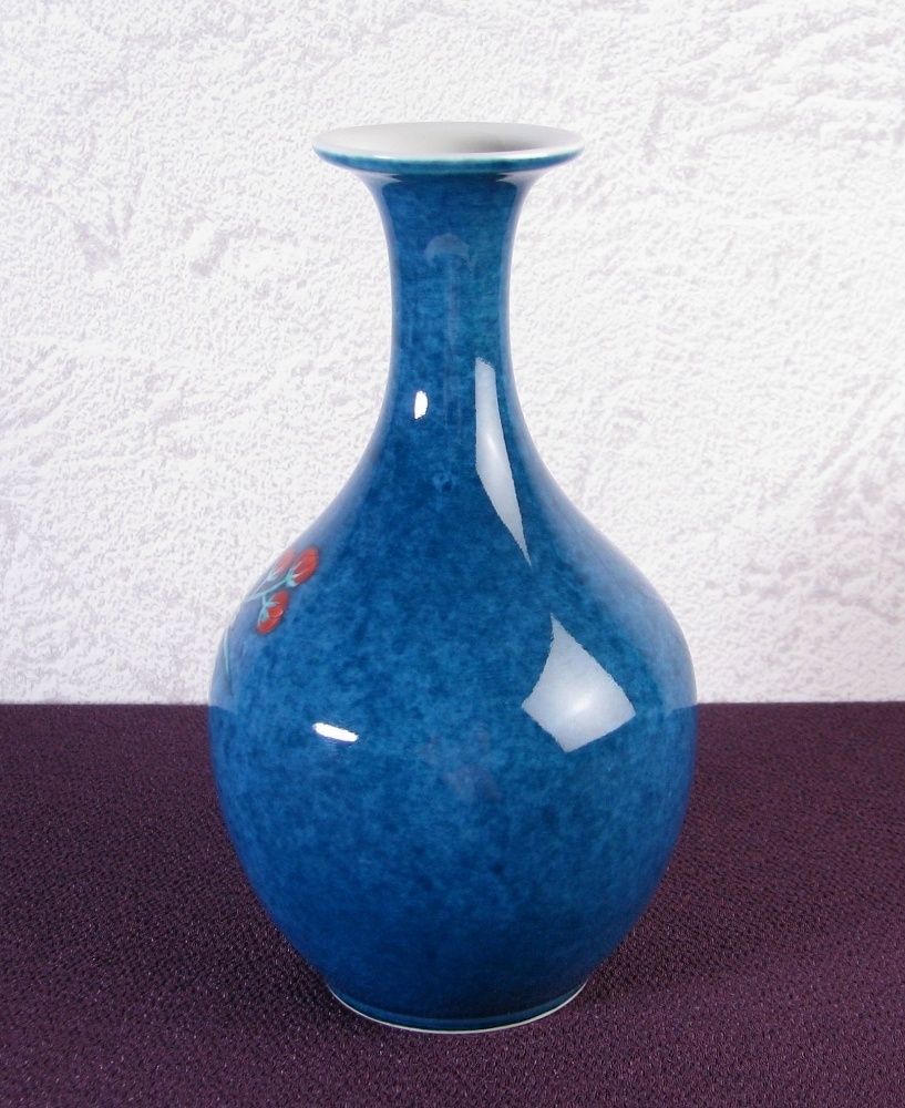 人間国宝 今泉今右衛門 本人作 色絵吹墨牡丹文花瓶 高さ 16.2cm 桐 |25i053 WWW_IMPECCABLEHEALTHCARESERVICES_COM