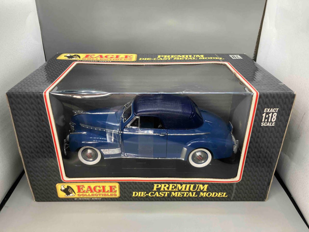 ミニカー EAGLE 1/18 1941 シボレー デラックスコンバーチブル ソフトトップ ブルー