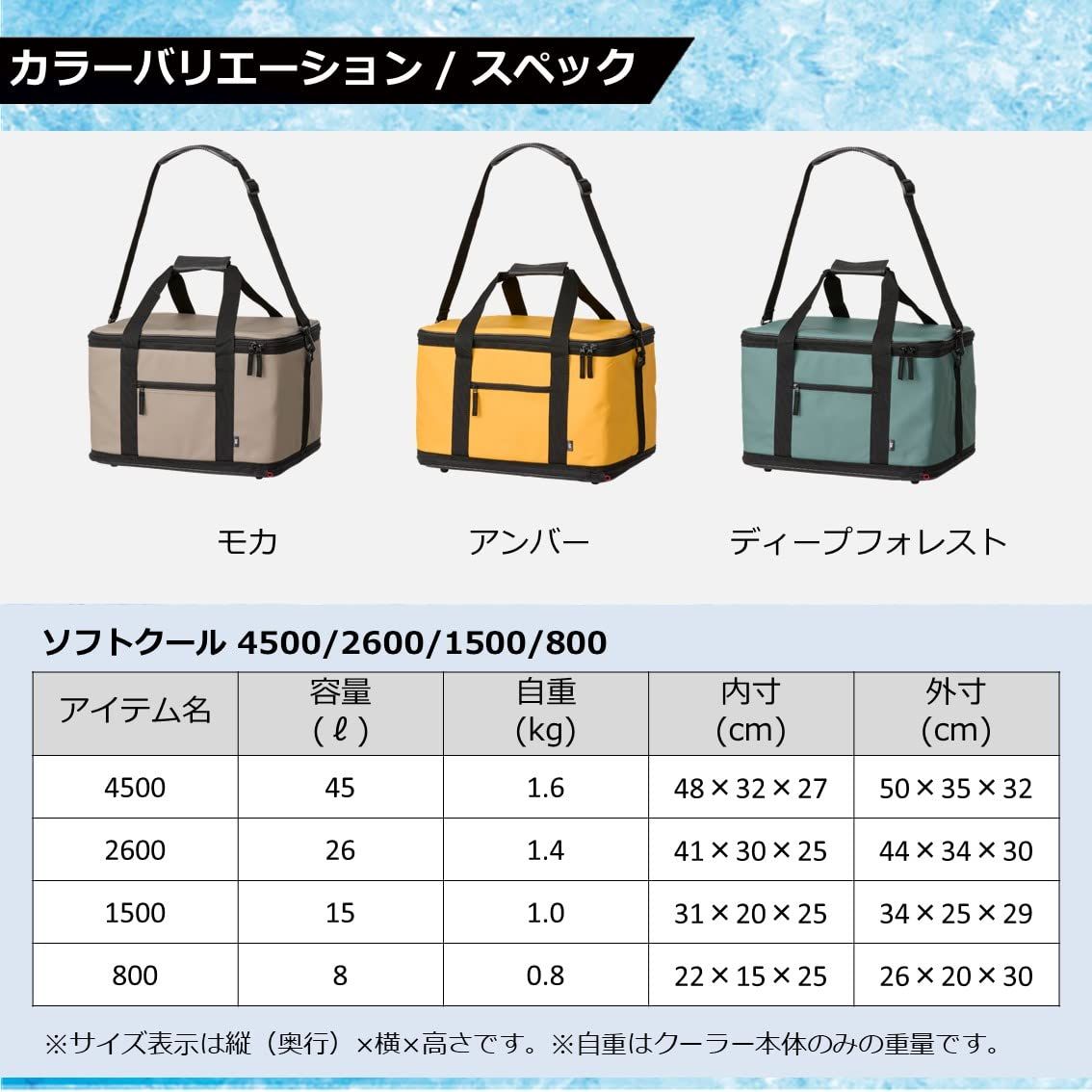 数量限定】ソフトクール (2022モデル) 8~45リットル (保冷バッグ