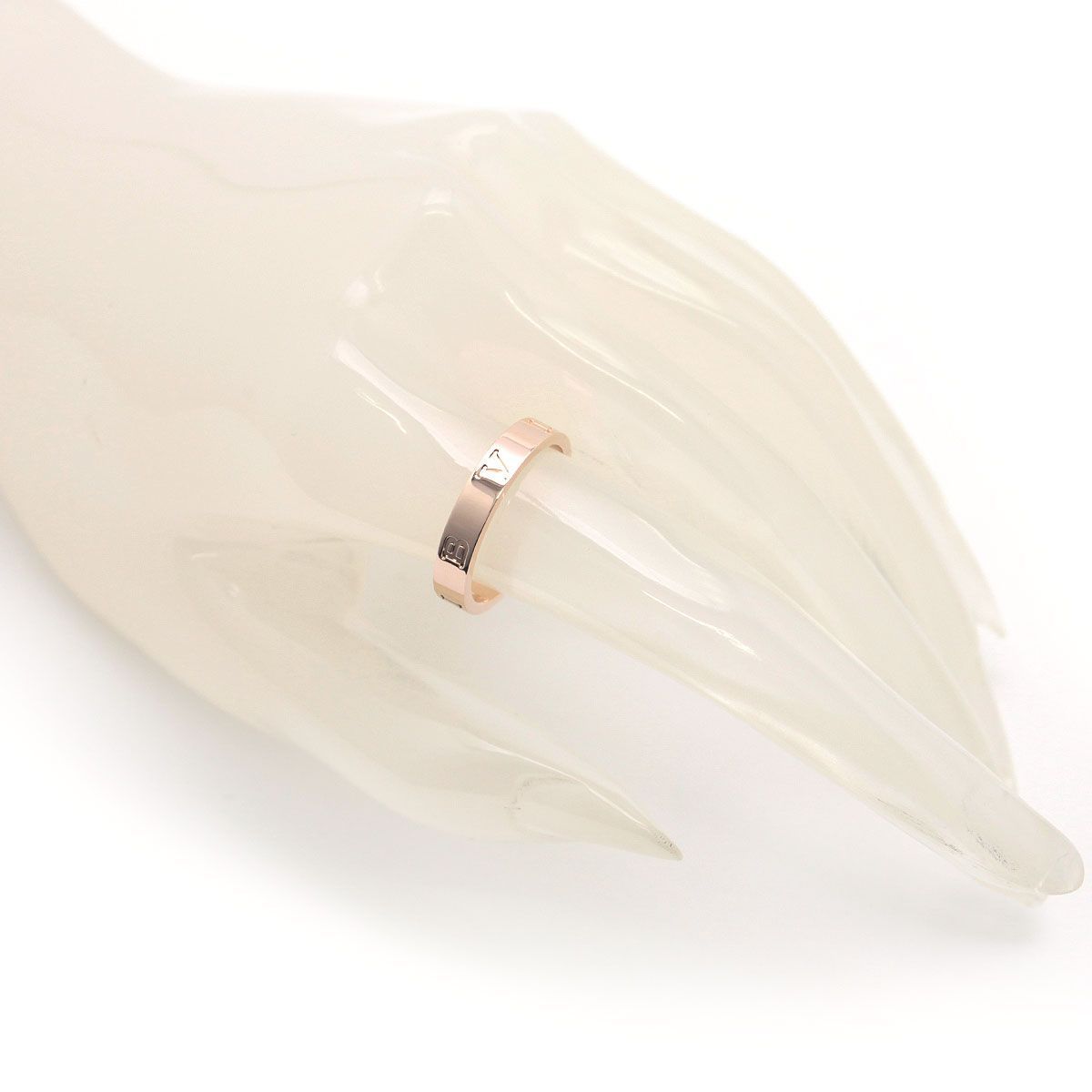 中古 美品 】ブルガリ BVLGARI 指輪 新品仕上済 K18PG ビー・ゼロワン  