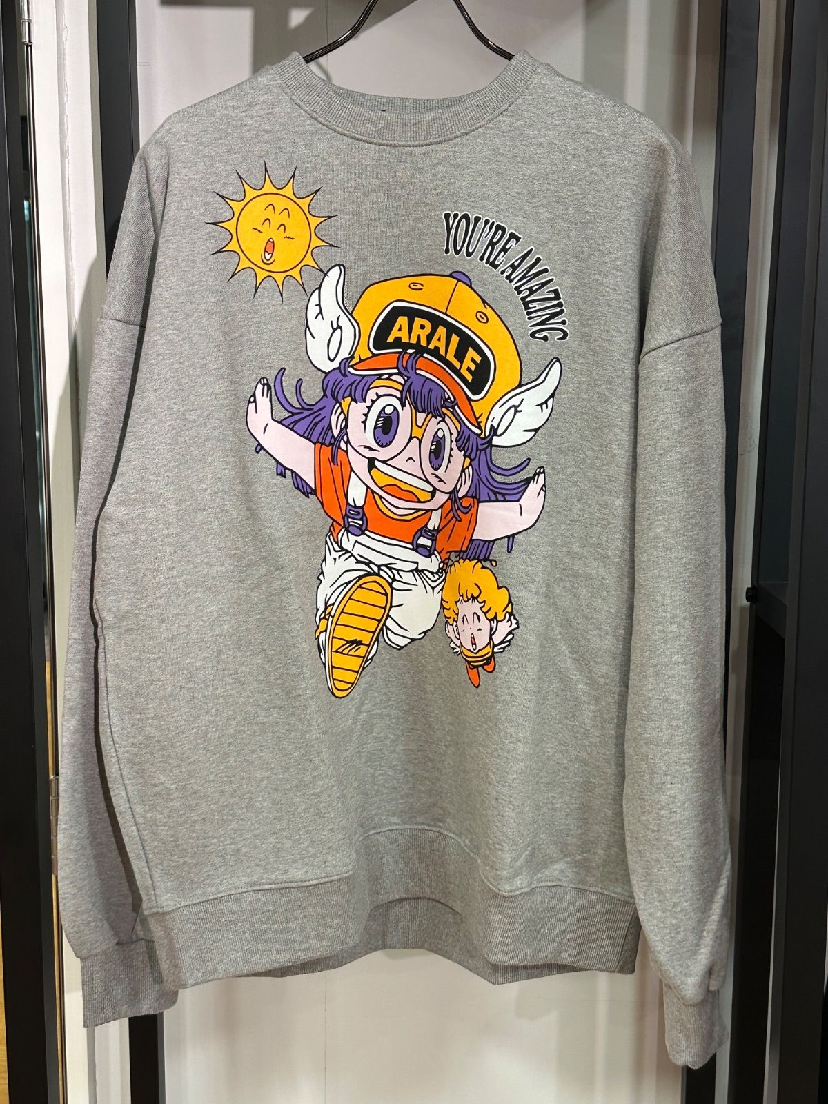 アラレちゃん グレー トレーナー