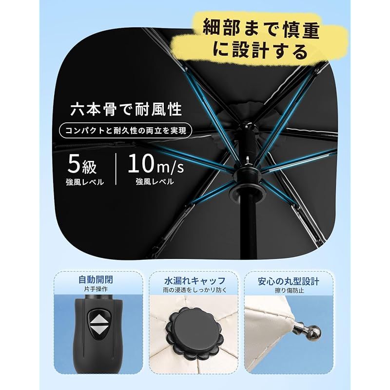 日傘 完全遮光 遮熱 折りたたみ傘 超軽量 UVカット率 晴雨兼用 UVカット 折りたたみ | 100% レディース 軽量 189g メンズ FREE