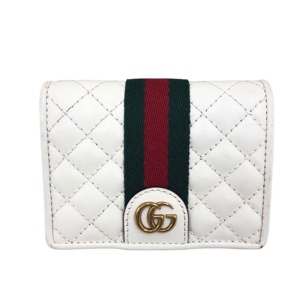 84.GUCCI GGマーモント シェリーライン 折り財布 【併売品】 - お宝