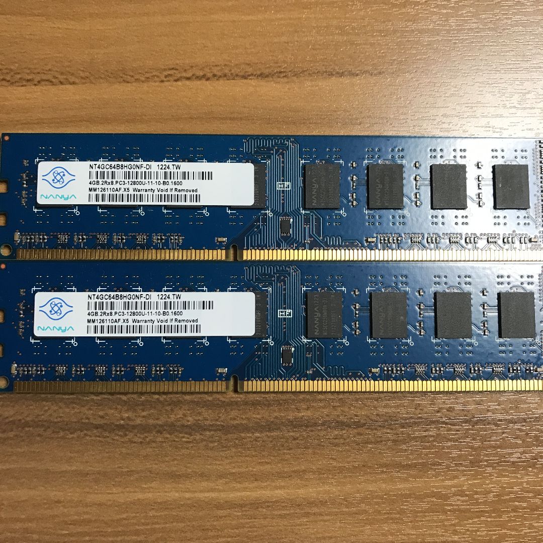 NANYA DDR3 1600Mhzデスクトップ用メモリ4Gx2 - 星輝商事 - メルカリ