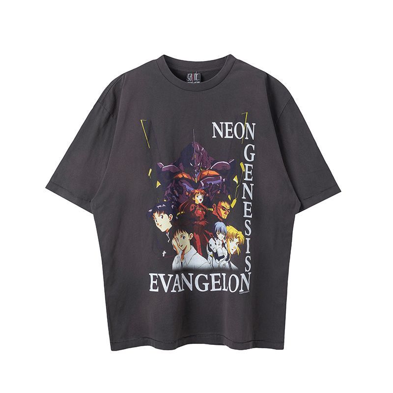 美品 Saint Michael 2024SS NEONアニメ画像 Tシャツ