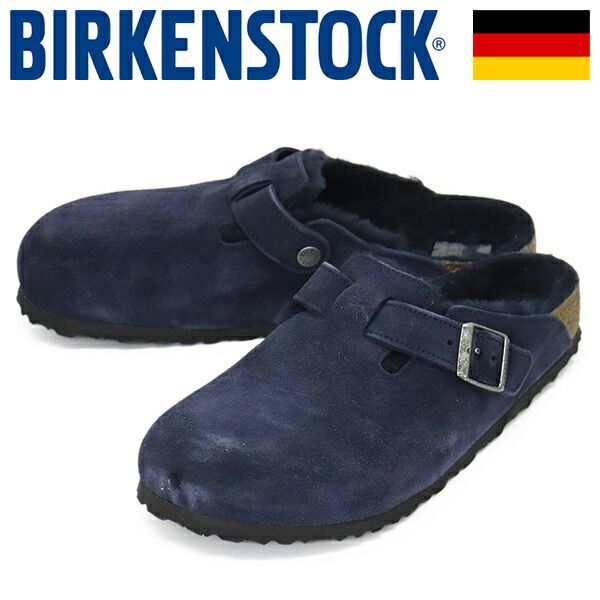 BIRKENSTOCK ビルケンシュトック 1030657 BOSTON SHEARLING ボストン シアリング スエードレザーサンダル NEW NAVY レギュラー BI487 レギュラー 43-約28.0cm