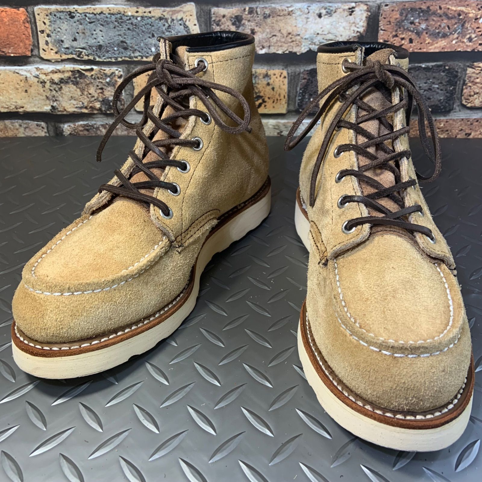 REDWING 8173 モックトゥワークブーツ 90’S 四角犬タグ US7E JP25㎝ レッドウイング アメリカ製 25I17-8173