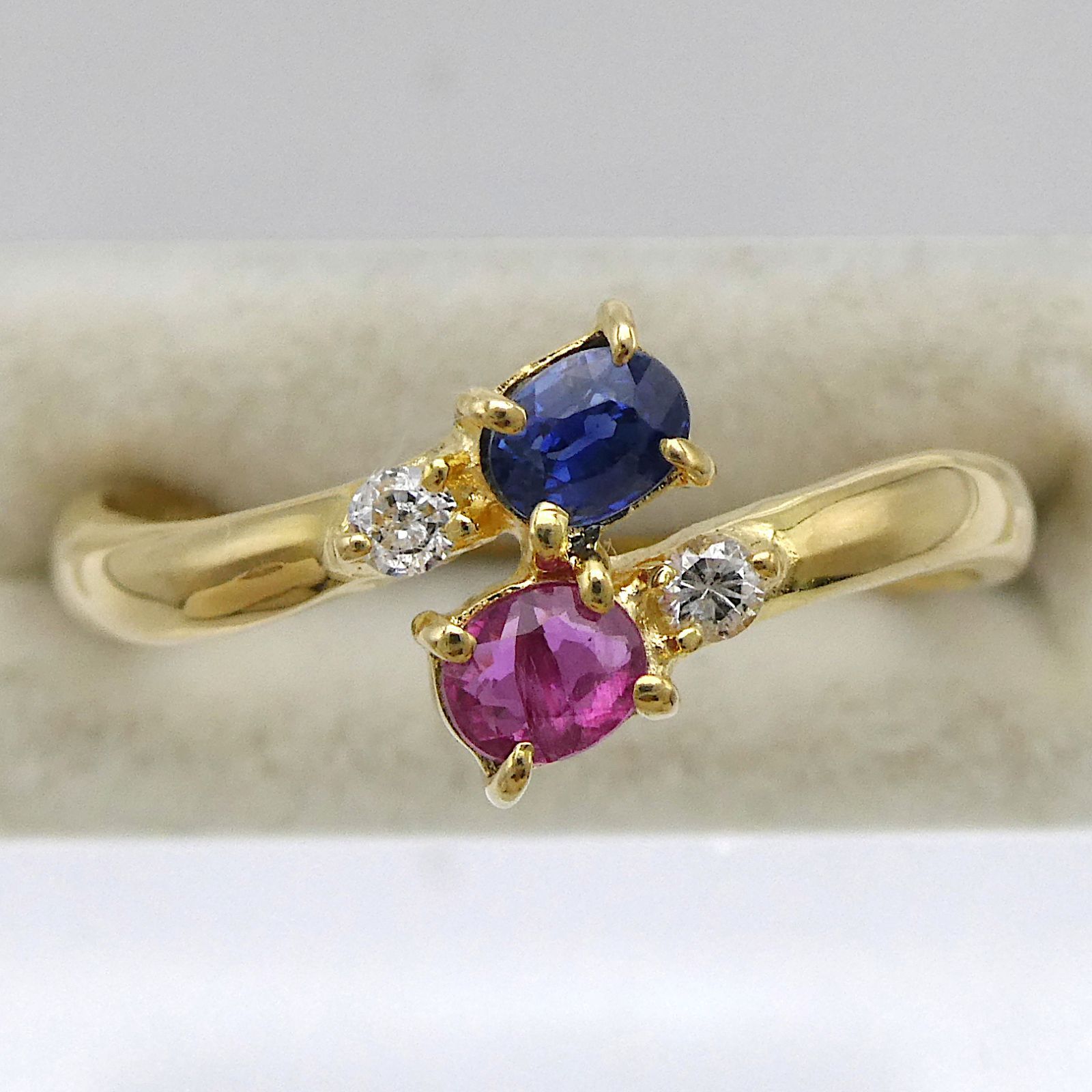 K18 ルビー サファイア ダイヤモンド リング リング K18 ダイヤモンド