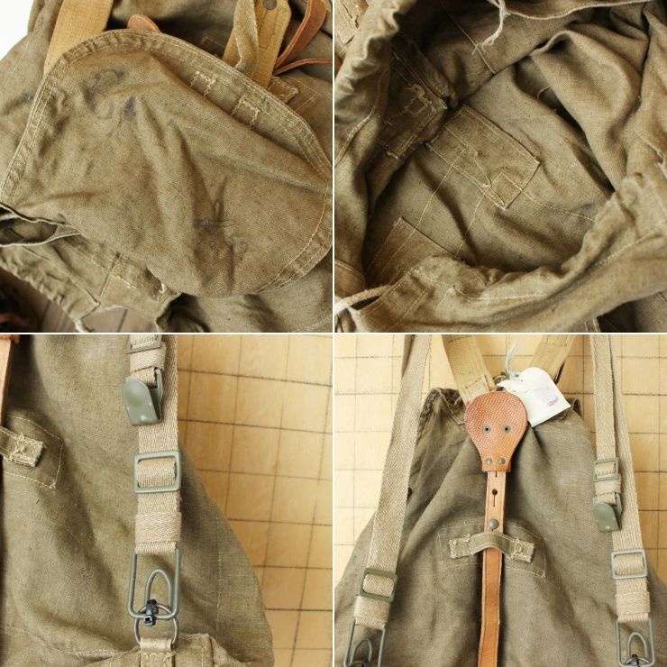 チェコ軍 M60 コットンリネン バックパック キャンバス レザー