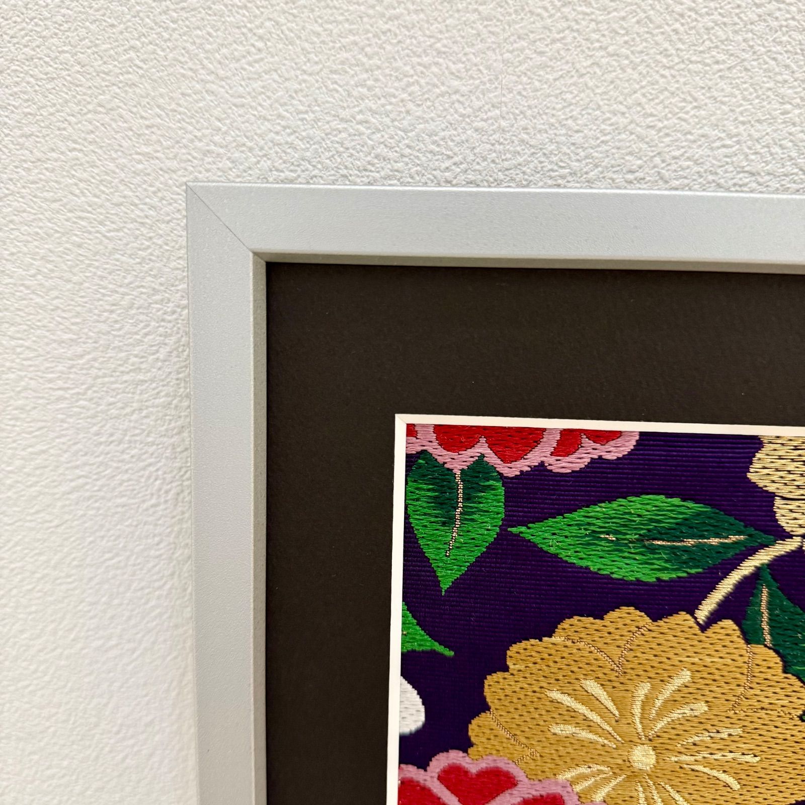 フレーム入りシルク織物アート 唐織優美桜