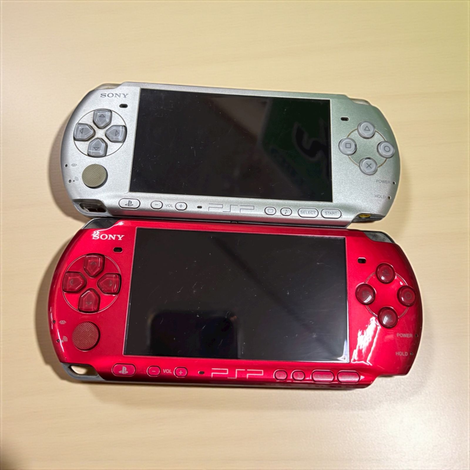 ジャンク PSP-3000本体 シルバー レッド 本体のみ